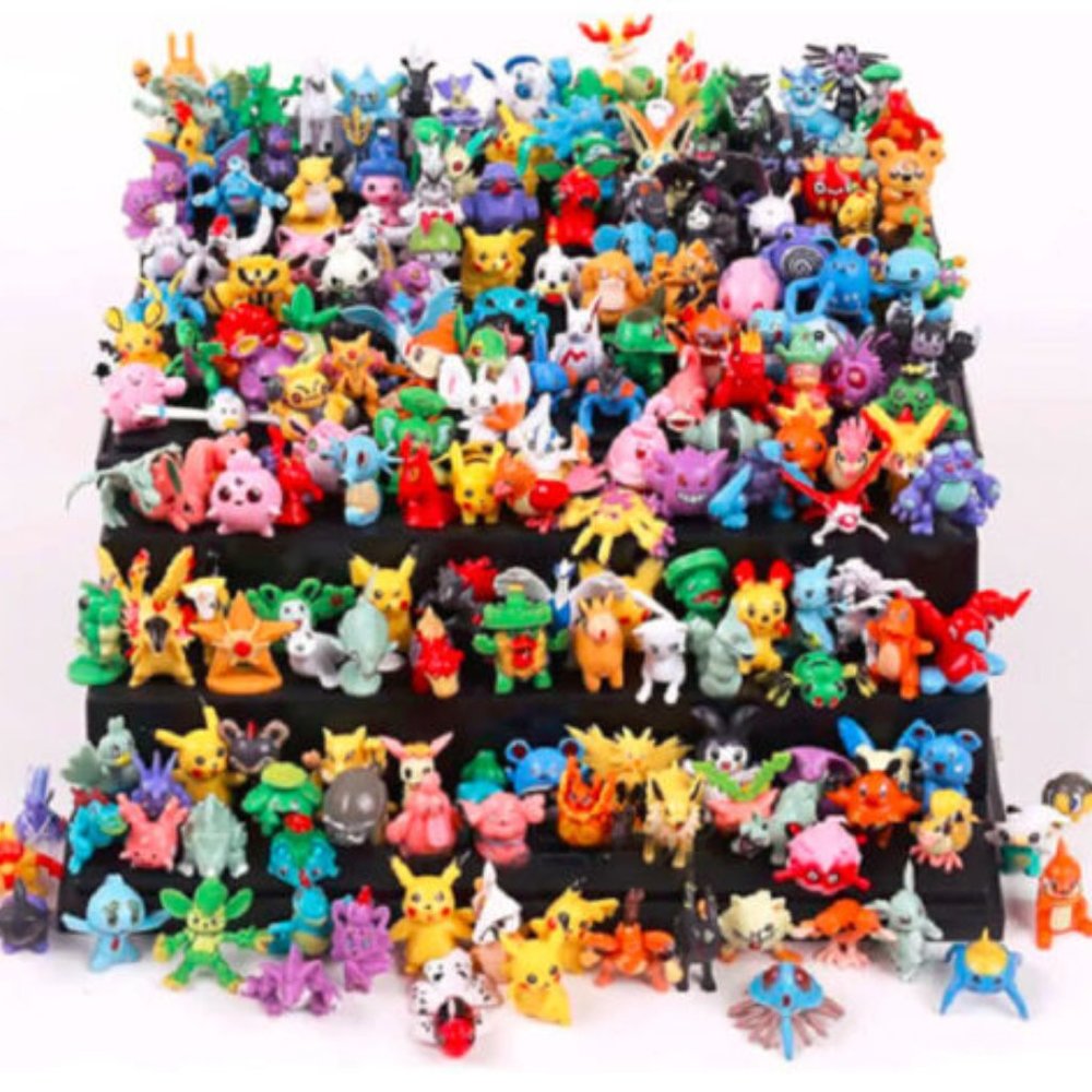 144 Mini Pokemon Action Figure Toys 4 Star Kids Easter Egg Stuffer Gift Party.